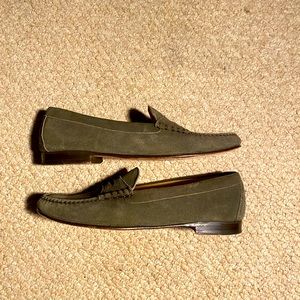 Olive Green Suede Cromwell Penny Loafer